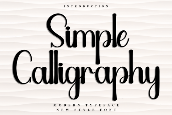 Simple Calligraphy Font